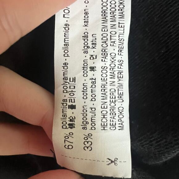 Zara Black Long Robe Coat Lightweight Full Length - Picture 9 of 9